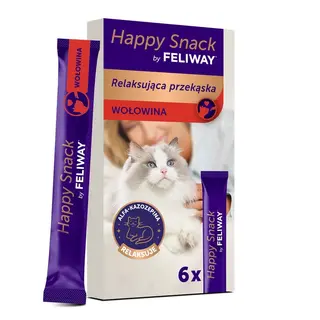 CEVA Happy Snack by Feliway Wołowina - przysmak dla kota - 6x15g