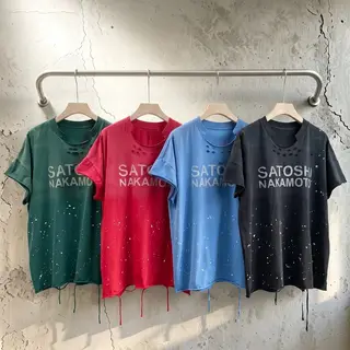 Yao Fashion 27SS SATOSHI New Vintage Tops Summer Tops Outdoor Hip Hop Tee Streetwear Old Washed Casual Cooton T-shirt for Men