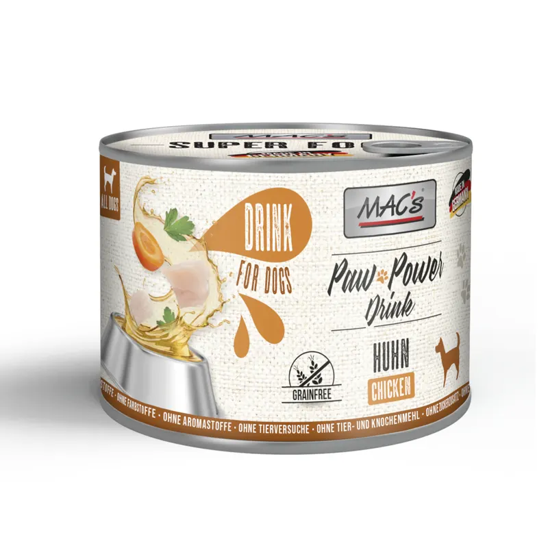 Korzystny pakiet MAC's Dog Paw Power Drink, 12 x 185 g - Kurczak
