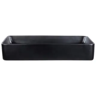 Umywalka nablatowa 61 x 35 cm czarna ulua
