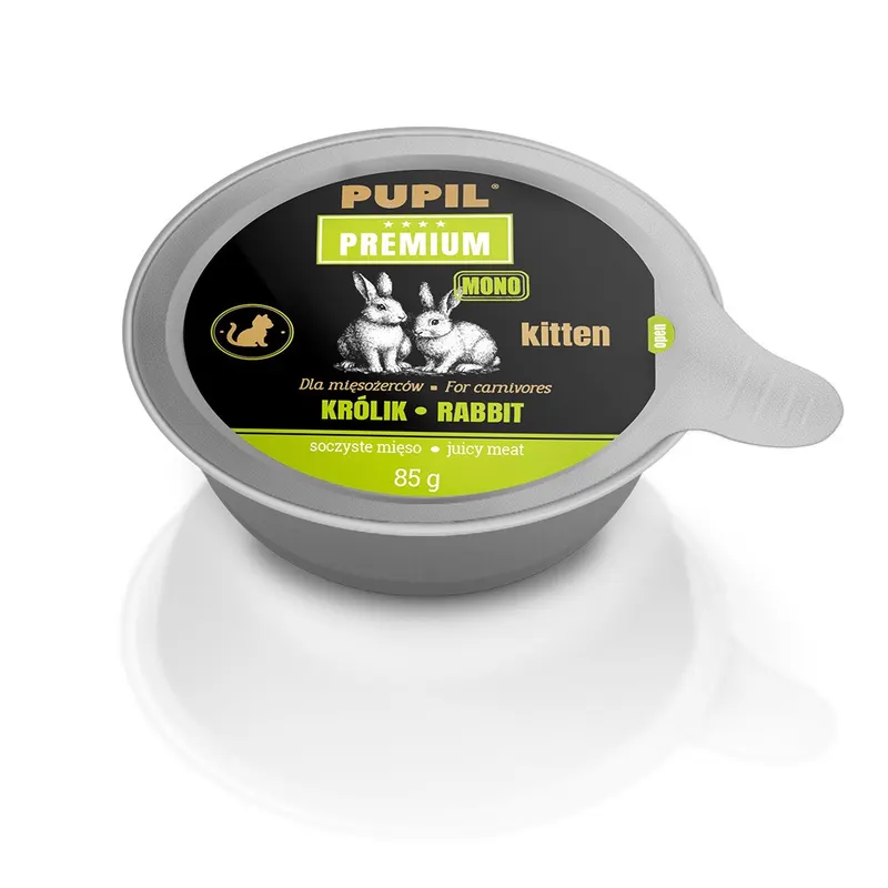 PUPIL Premium Kitten królik mono - mokra karma dla kota - 85g