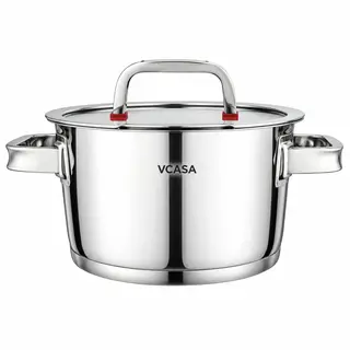 Garnek Vcasa Sierra 20Cm 3,2L Stal Nierdzewna 304 Indukcja Pokrywka Cedzak