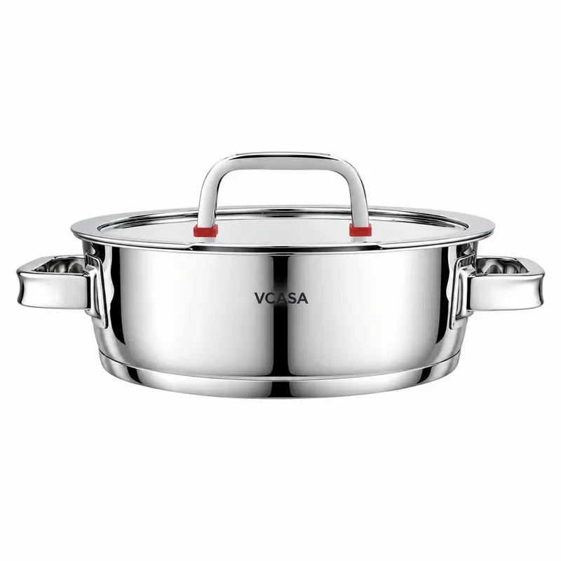 Garnek Vcasa Sierra 24 Cm 2,7L Stal Nierdzewna 304 Z Pokrywką Do Odcedzania