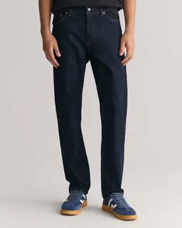 Gant Spodnie Jeansowe Męskie Regular Fit Granatowe