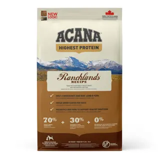 Acana Highest Protein wołowina, jagnięcina i pstrąg - 11,4 kg