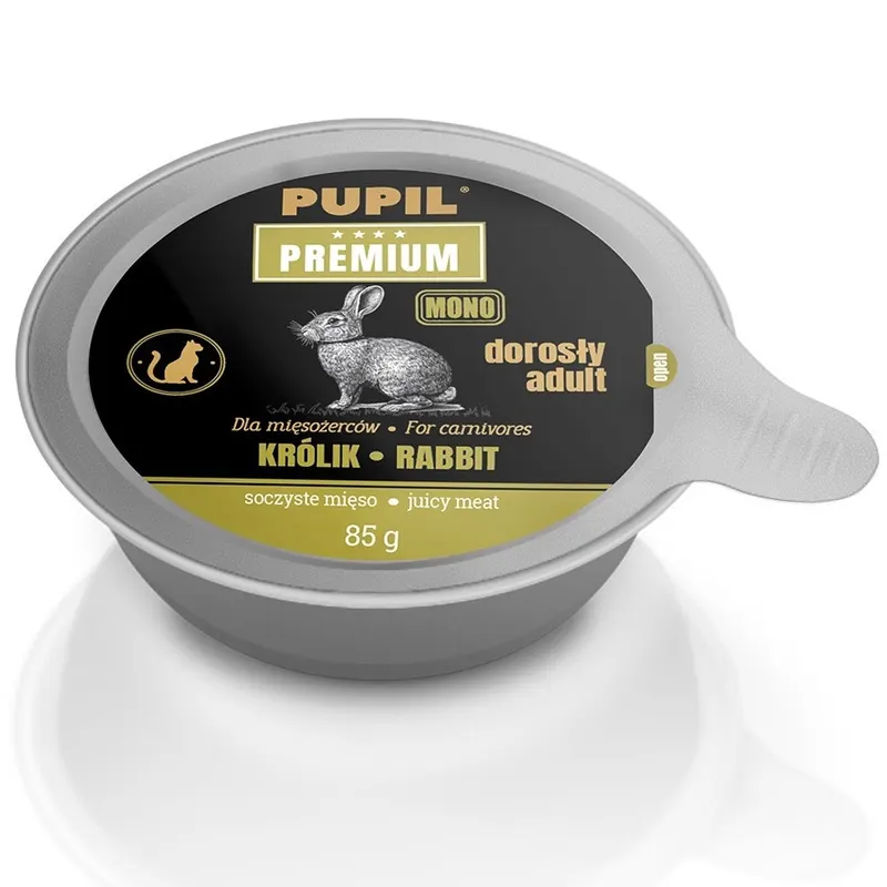 PUPIL Premium Adult królik mono - mokra karma dla kota - 85g