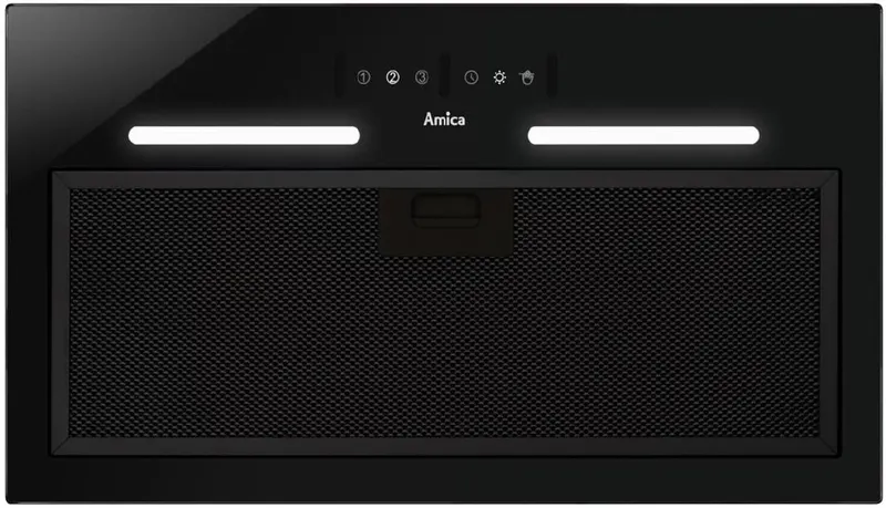 Okap wkład Amica OMP6554BG 508m3/h Timer 55cm Czarne szkło