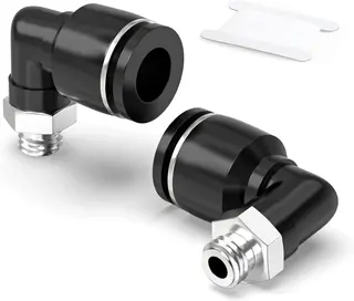 KOLANKO PUSH TO CONNECT 6 MM GWINT M6 90 STOPNI ZŁĄCZA WTYKOWE