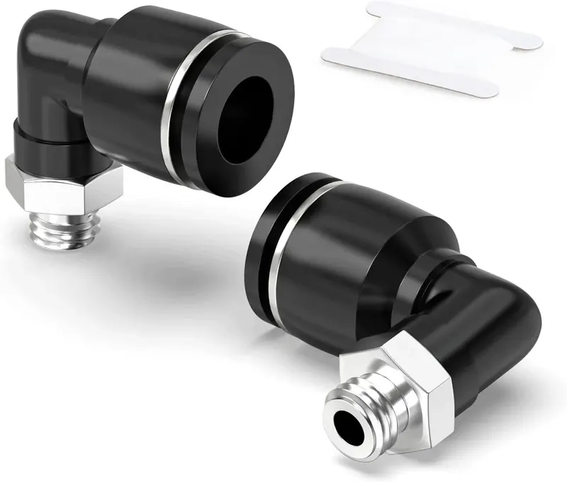 KOLANKO PUSH TO CONNECT 6 MM GWINT M6 90 STOPNI ZŁĄCZA WTYKOWE