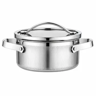 Garnek Vcasa Velora 16Cm Stal 304 Tri-Ply Indukcja Pokrywka Odcedzanie 1,5L