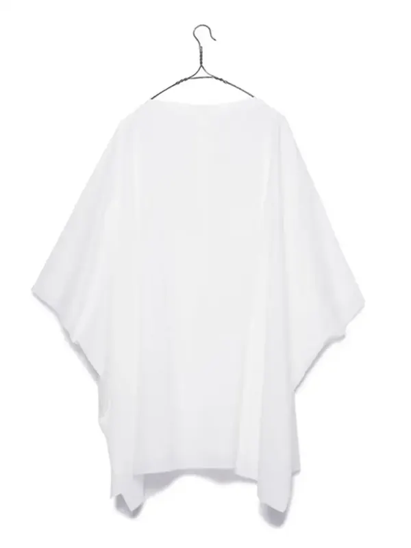Men's new niche design singer stage wind contracted black and white fashion super loose casual short-sleeved T-shirt