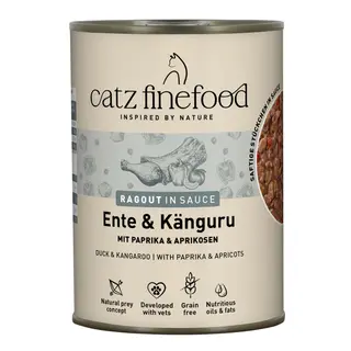 catz finefood Ragout, 6 x 380 g - Kaczka z kangurem