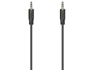 Kabel HAMA Flexi-Slim wtyk jack 3,5 mm złoty czarny, 0,75