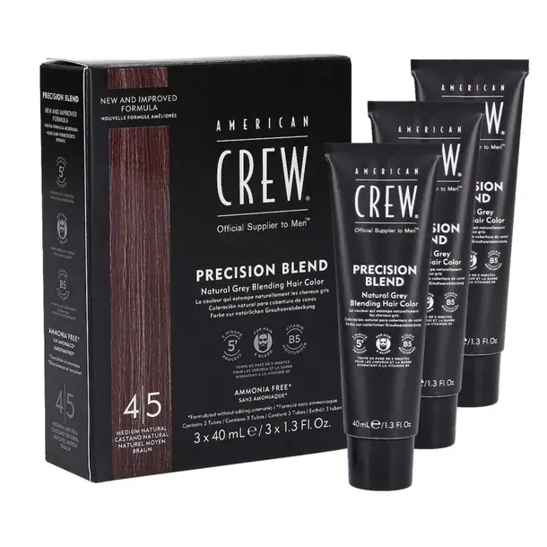 AMERICAN CREW Precision Blend 120 ml zestaw do odsiwiania włosów 4-5 medium