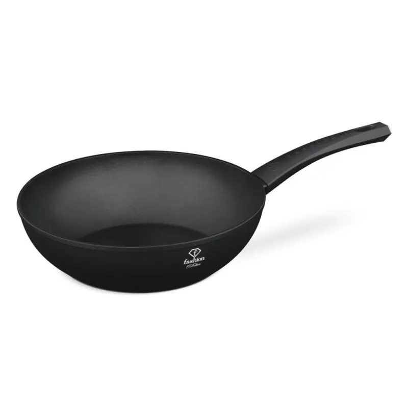 Patelnia wok 28cm Fashion TV FTV-0031 Matte Black- Rose Gold Collection
