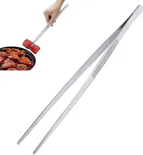 SZCZYPCE KUCHENNE 30CM STAL NIERDZEWNA ANTYPOŚLIZG GRILL