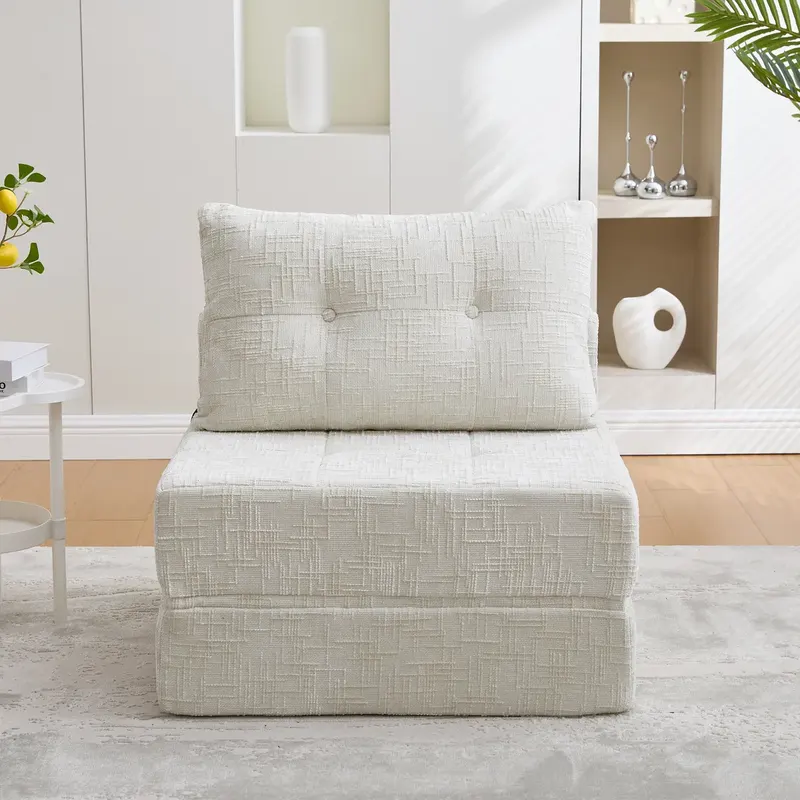 Składana sofa do spania, sofa do spania z poduszkami, składany materac z oparciem, przenośna składana sofa, wygodna sofa podłogowa do salonu i sypia..