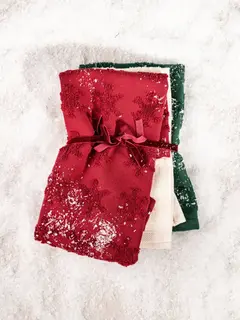Zestaw ręczników SNOWFLAKE ze świątecznym motywem 30x50 cm