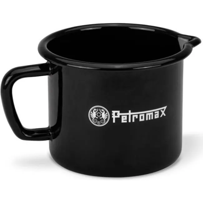 Petromax Emaliowany Garnek na Mleko 1 Litr, Dzbanek, czarny