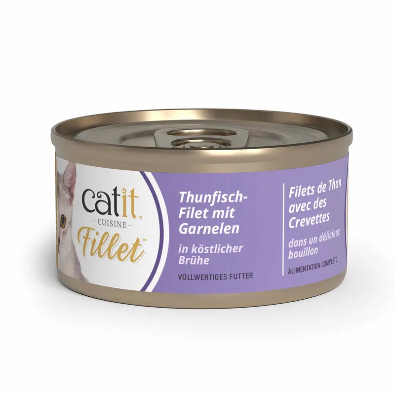 Catit Cuisine Fillet z tuńczyka - Filet z tuńczyka z krewetkami, 75 g