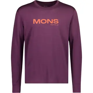 Mons Royale Yotei Merino Classic Long Sleeve, koszulka termoaktywna, męska, fioletowa