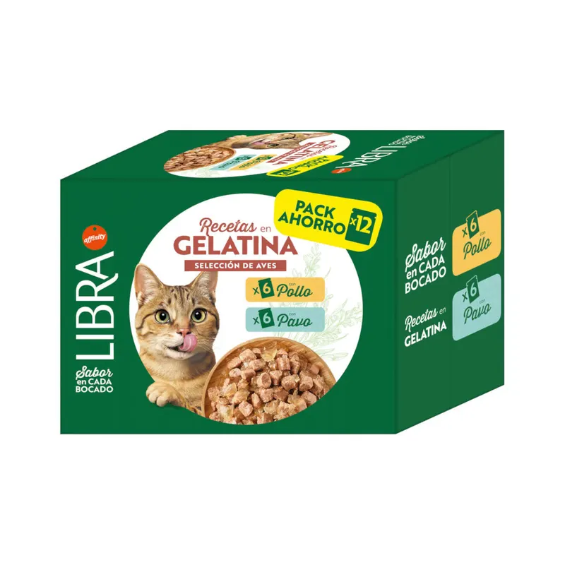 Libra Cat Wybór drobiowy w galarecie, kurczak i indyk -12 x 85 g