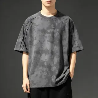 Modern Tie Dye T Shirt For Men Streetwear Casual Summer Breathable Short Sleeve Round Neck Design