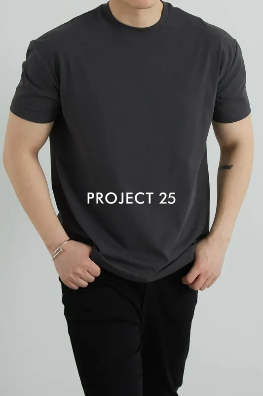 PROJECT 25 Men's 270g Sorona® Cooling T-Shirt – Wrinkle-Resistant, Breathable & Tailored Fit Crew Neck for Daily Commute