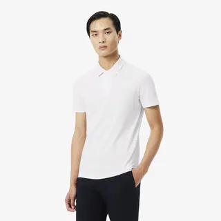 Lacoste Koszulka Polo Commuter Slim Fit Z Żakardem I Logo Męskie Biały