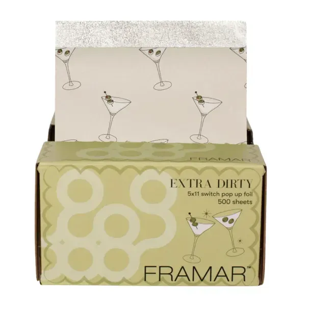 FRAMAR Folia fryzjerska aluminiowa w paskach EXTRA DIRTY 500 sztuk