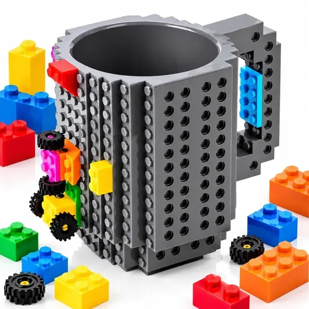 Kubek Klockowy Klocki - 350ml - kolor szary