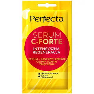 Perfecta Serum C-Forte maseczka intensywnie regenerująca z 3 formami witaminy C, ekstraktem z baobabu i olejem migdałowym 8 ml