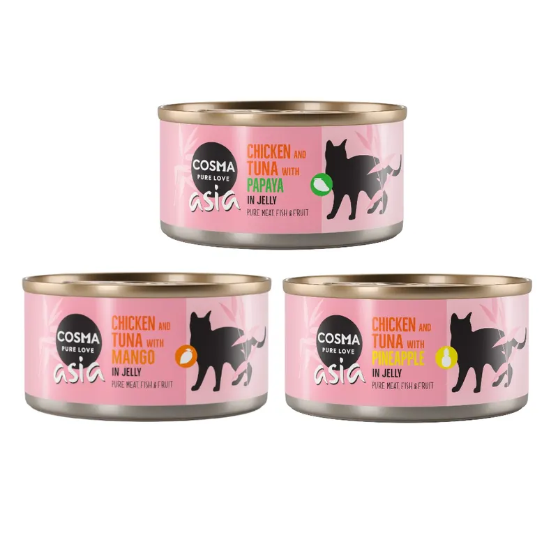 Cosma Asia Fruit w galarecie, 6 x 170 g - Pakiet mieszany Fruit Mix I