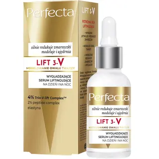 Perfecta Lift 3-V wygładzające serum liftingujące na dzień i noc z 4% Trio-V-lift Complex™, 2% Peptide Complex, elastyną i skwalanem 30 ml