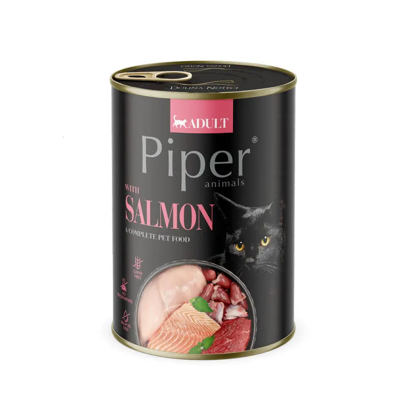 DOLINA NOTECI Piper Animals z łososiem - mokra karma dla kota - 400g