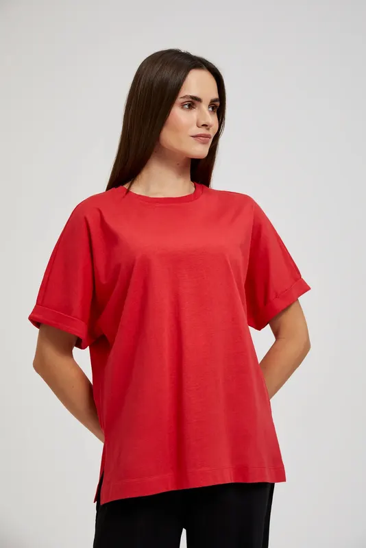 Bluzka oversize czerwona