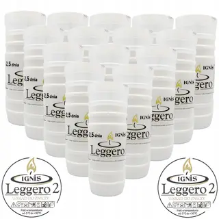 WKŁADY DO ZNICZY parafinowe 2-3 DNI Leggero 2 14cm 18szt.