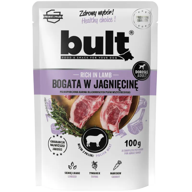 BULT Bogata w jagnięcinę - mokra karma dla psa - 100g