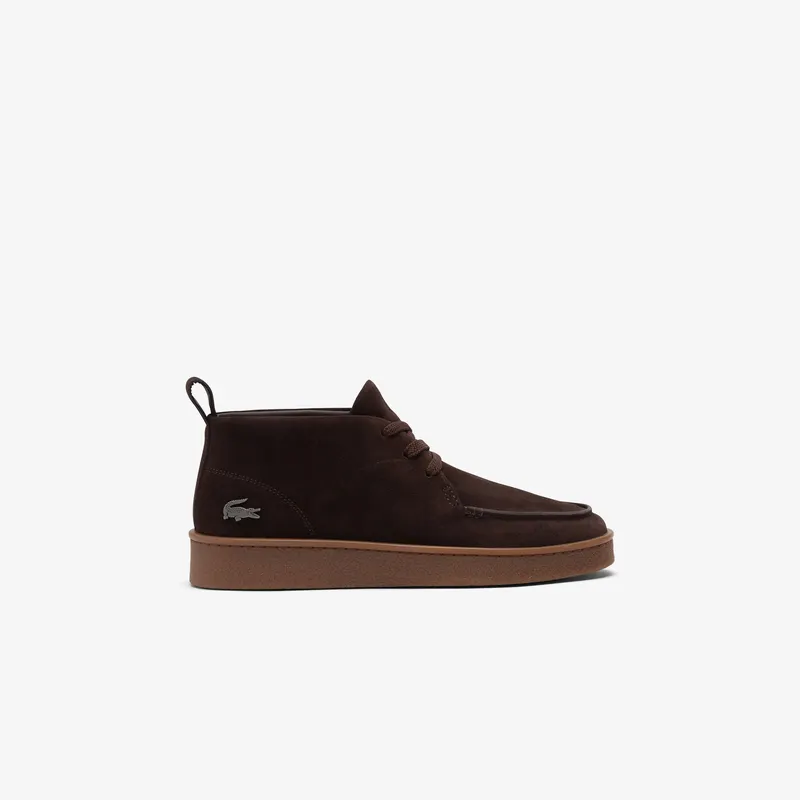 Lacoste Męskie Zamszowe Sneakersy Baseshot Chukka Czarne Brązowy