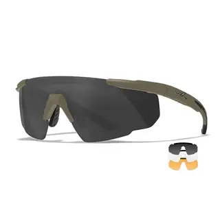 Okulary Wiley X SABER ADVANCED Smoke/Clear/Rust Tan Frame - 308T