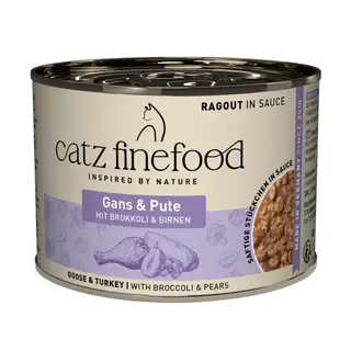catz finefood Ragout, 6 x 190 g - Gęsina i indyk