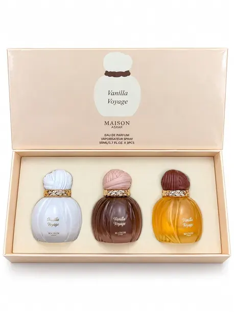 MAISON ASRAR Vanilla Voyage – Zestaw Prezentowy Perfum 3 × 50 ml