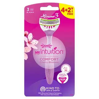6x Maszynka Wilkinson Xtreme 3 My Intuition Comfort Cherry Blossom