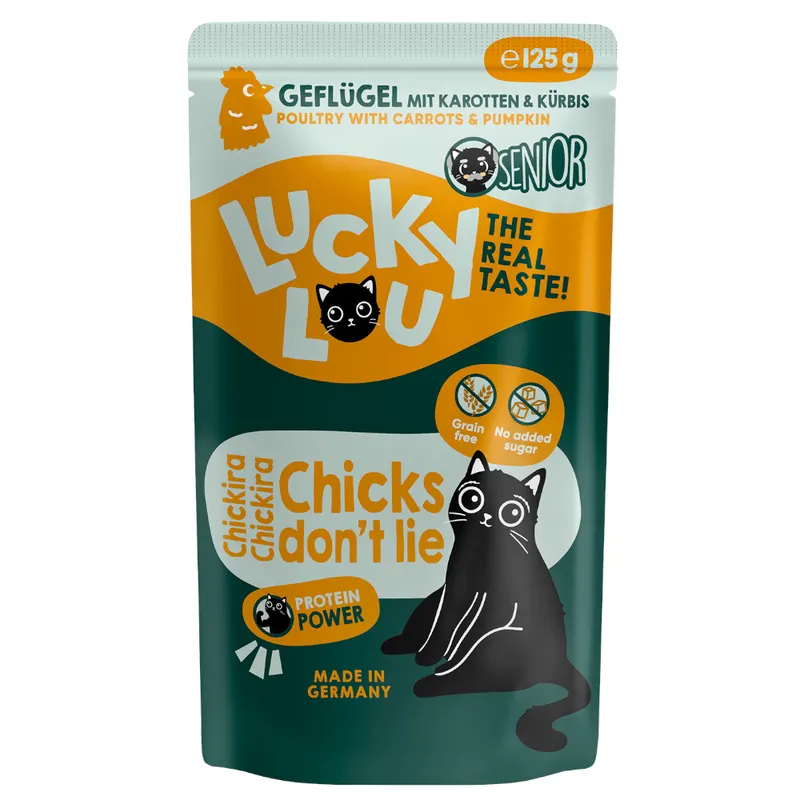 Lucky Lou Senior, 16 x 125 g - Drób