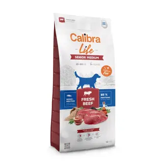 CALIBRA Life Senior Medium Fresh Beef - sucha karma dla psa - 12kg