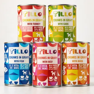 TILLO Kawałki w sosie MIX 5 Smaków - mokra karma dla psa - 5x415g