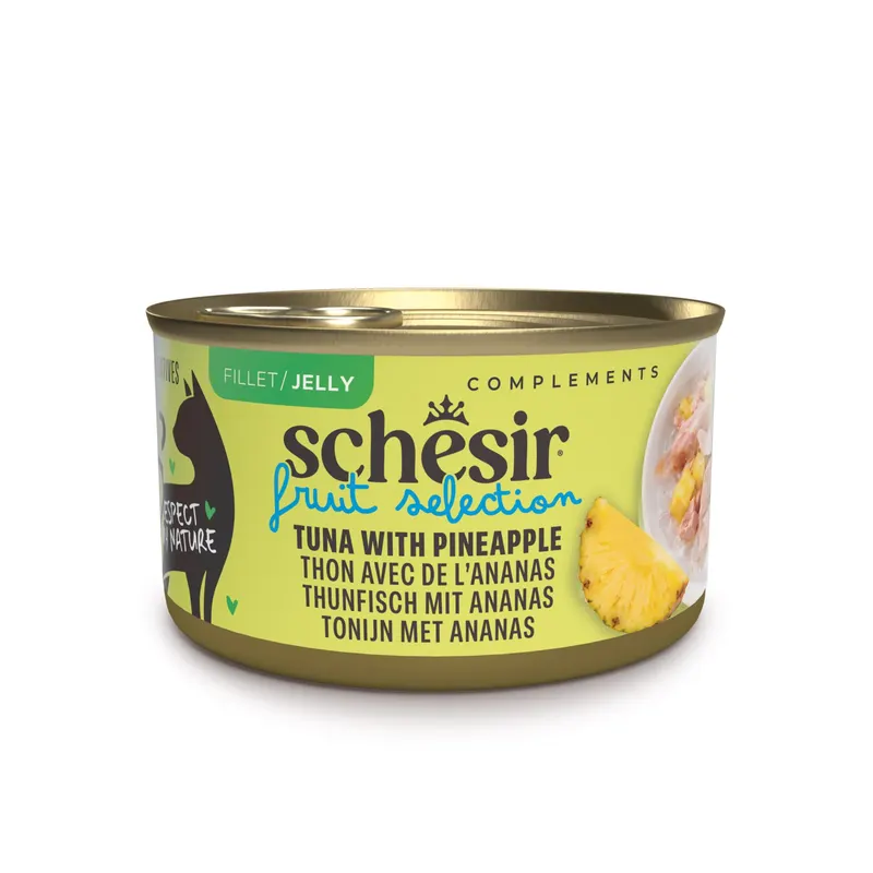 Schesir Cat Fruit Selection, 12 x 75 g - Tuńczyk i ananas w galarecie