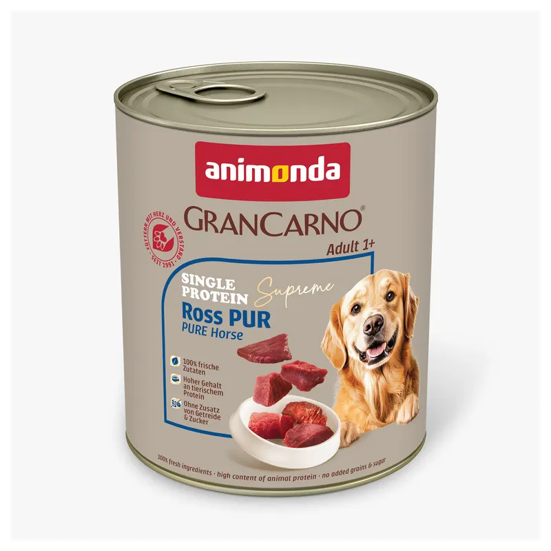 animonda GranCarno Adult Single Protein Supreme, 6 x 800 g - Konina