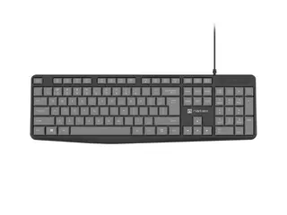 Natec Klawiatura Nautilus US Slim 1.8m czarno-szara