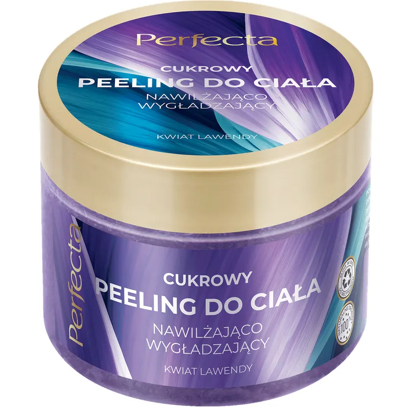 Perfecta SPA cukrowy peeling do ciała nawilżająco-wygładzający Kwiat Lawendy z kryształkami cukru i olejem z oliwek 350 g
